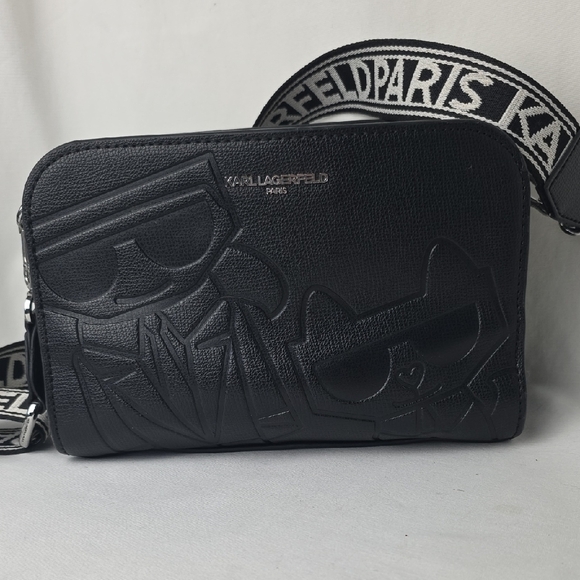 Karl Lagerfeld Black Crossbody Bag - Picture 1 of 5